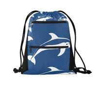sanluoli Borsa da spiaggia con coulisse borsa da palestra da donna alla moda con tasche in rete per bottiglia d'acqua 45,7 x 33 cm