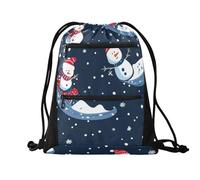 sanluoli Borsa da spiaggia con coulisse zaino sportivo alla moda con tasche in rete per bottiglia d'acqua 45,7 x 33 cm