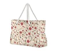 sanluoli Borsa da viaggio da donna con motivo ranuncolo e patate dolci, grande capacità, con tasche laterali, perfetta per viaggi, piscina, nuoto, spiaggia, vacanze