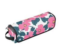 sanluoli Borsa da viaggio per strumenti per capelli da donna, con tappetino resistente al calore, antipolvere, borsa da viaggio per raddrizzatori, ferro arricciacapelli, asciugacapelli, semplici fiori