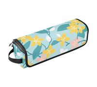 sanluoli Borsa da viaggio per strumenti per capelli da donna e tappetino resistente al calore con cerniera grande custodia da viaggio per ferro arricciacapelli, piastra per capelli piatta, fiore linea