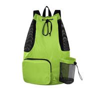 sanluoli Borsa di nuotata della corda degli zaini della pianura pura del cordone di colore solido di colore giallo verde con la tasca