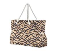 sanluoli Borsa grande da donna con stampa animalier marrone chiaro di grande capacità con tasche laterali borse per le donne per spiaggia, scuola e lavoro