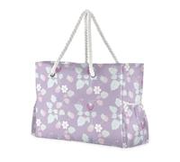sanluoli Borsa grande di grande capacità della lavanda della fragola di stile lento con le tasche laterali della borsa per il lavoro per il viaggio della palestra delle vacanze