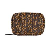 sanluoli Borsa medica vintage triangolare nera arte con scomparti staccabili conveniente scatola organizer per medicine