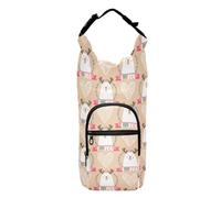 sanluoli Borsa per il trasporto di bottiglie d'acqua elegante da 60/61/92/1134 ml per escursionismo, porta bottiglia d'acqua felice San Valentino con cervo adorabile