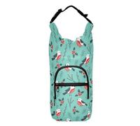 sanluoli Borsa porta bottiglie d'acqua con tasca per telefono Custodia salvaspazio per bottiglie d'acqua da 20/24/32/40 once attrezzatura da trekking bottiglie d'acqua zaino Buon Natale agrifoglio