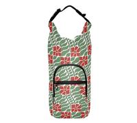 sanluoli Borsa termica a tracolla con cerniera per bottiglie d'acqua da 60/60/81/1134 ml con scritta Merry Christmas