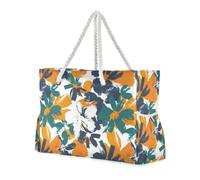 sanluoli Borsa tote con tasca robusta con fiori grandi mimetici con tasche laterali Borsa tote impermeabile con tasche con cerniera