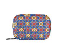 sanluoli Borse per farmaci di arte geometrica con scomparti staccabili custodia da viaggio organizer portatile