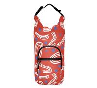 sanluoli Bottiglia d'acqua Sling con tasca per telefono Borsa per bottiglia d'acqua isolata 20/24/32/4 oz Accessori per bottiglie d'acqua Art Rosso Blu Dots Lines bianche