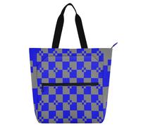 sanluoli Buffalo Plaid Viola Grigio Carino Libro Tote Bag per Bambini Ragazzi Ragazze Gotico Impermeabile Biblioteca Libro Tote Bag Borsa a Tracolla con Tasche per Scuola e Tempo di Gioco Arcobaleno