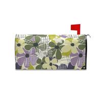 sanluoli Buste magnetiche per cassette postali con fiori verdi e viola per il Ringraziamento carino patriottico copertura 45,7 x 52,6 cm para buzon