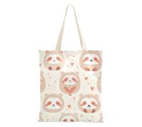 sanluoli Carino Animali Del Fumetto di Tela Tote Bag Grande Capacità di Tela Tote Borse Per Le Donne Della Drogheria & Farmers Market 16 "x15" scuola essenziale