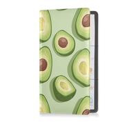 sanluoli Carino cartone animato avocado in pelle PU registrazione e assicurazione titolare carta di credito portafoglio documenti per qualsiasi auto, camion, moto, rimorchio o barca