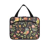 sanluoli Carino Cartoon Fiori e Uccelli appeso borse per le donne che viaggiano con gancio, designer lavabile borsa da viaggio articoli da toeletta per adulti viaggio estuche para guardar maquillaje