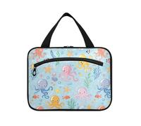 sanluoli Carino Cartoon Sea Creatures appeso borse per le donne con gancio, designer essenziale borsa cosmetica per le donne must haves hotel bolsa de maquillaje para mujer, Carino cartone animato