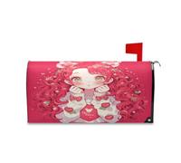 sanluoli Carino Cherry Red Semplice Orso Ragazza Decorativo Magnetico Coperture per San Valentino Fun Mardi Gras Cassetta delle Poste 45,7 x 52,6 cm