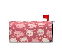 sanluoli Carino Semplice Cartoon Pigs Pesca Magnetico Postale Coperture per il Memorial Day Carino Patrick 's Day Copertura 45,7 x 52,6 cm para buzon