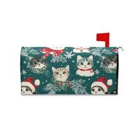 sanluoli Cartone animato carino Merry Christmas Cat Mail Box Covers per il Ringraziamento Carino Patrick's Day copertura della cassetta postale 45,7 x 52,6 cm para buzon
