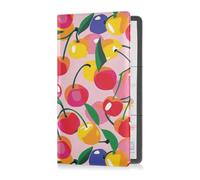 sanluoli Cartone animato Cherry Multicolor Pu Leather Car Registration & Insurance Card Holder Auto Glove Box Organizer per Documenti, Carte, Licenza