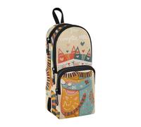 sanluoli Cats Cute You Complete Me - Astuccio in nylon a 3 scomparti, grande capacità, con cerniera, per scuola, cancelleria per adolescenti, ufficio, 1600 ml