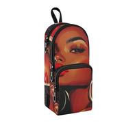 sanluoli Charming Lady Red Nylon 3 Scomparti Matita Borse Per Ragazze Studio & Multifunzionale Astucci Per Teen Cancelleria Organizzatore per Uomini Elementare 1600ml
