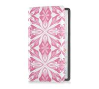 sanluoli Charming Peach Floral Premium Leather Car Registration & Insurance Card Holder Essential Wallet Case per carte, documenti essenziali, patente di guida veicolo documenti