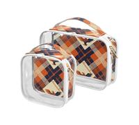 sanluoli Confezione da 2 borse da toilette da uomo trasparenti Big Bird arancione blu scuro approvate TSA borse da viaggio trasparenti essenziali per la rasatura, grande uccello arancione blu scuro