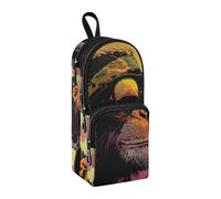 sanluoli Cool Gorilla - Astuccio in nylon a 3 scomparti, per studenti universitari, grande capacità, per ragazzi e ragazze, 1600 ml