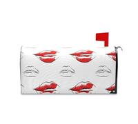 sanluoli Copertina magnetica per cassetta postale di San Valentino con stampa a labbra, per l'autunno, divertente, magnetica, estiva, 45,7 x 52,6 cm, Caja de correos