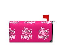 sanluoli Copertina per cassetta postale con scritta "I'm going out tonight", per l'estate, unica, per San Valentino, magnetica, 45,7 x 52,6 cm