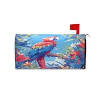 sanluoli Copertura decorativa per cassetta della posta di Patricks con Ara scarlatto dei cartoni animati, copertura magnetica unica per cassetta postale, 45,7 x 52,6 cm