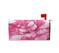 sanluoli Copertura decorativa per cassetta postale con graziosa farfalla color pesca calda, copertura per cassetta postale invernale divertente per l'estate, 45,7 x 52,6 cm