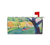 sanluoli Copertura decorativa per cassetta postale con oscillazione che si muove avanti e indietro magnetica standard per l'autunno, copertura unica per cassetta postale di Capodanno, 45,7 x 52,6 cm