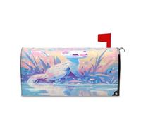 sanluoli Copertura decorativa per cassetta postale con rosa verde pesca asetica per il Ringraziamento unico patriottico copertura magnetica 52,8 x 64,5 cm