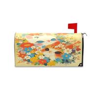 sanluoli Copertura decorativa per cassetta postale con rosa verde pesca asetica per Pasqua Fun st Patricks Day copertura per cassetta postale 52,8 x 64,5 cm