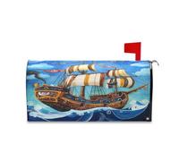 sanluoli Copertura decorativa per cassetta postale con rosa verde pesca asetica per vacanze estive divertenti coperture per cassette postali 52,8 x 64,5 cm