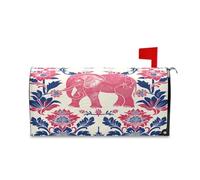 sanluoli Copertura decorativa per cassetta postale con rosa verde pesca astetica per Natale divertente Natale copertura magnetica 52,8 x 64,5 cm