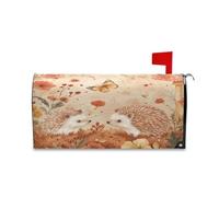 sanluoli Copertura decorativa per cassetta postale in terracotta con riccio in stile cartone animato, per l'autunno, 45,7 x 52,6 cm