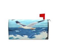 sanluoli Copertura magnetica decorativa per cassetta postale con gabbiano che vola sopra l'oceano per le vacanze Mardi Fun 45,7 x 52,6 cm