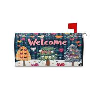 sanluoli Copertura magnetica per cassetta postale con albero di San Valentino e cuori per l'autunno, 45,7 x 52,6 cm