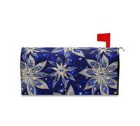 sanluoli Copertura magnetica per cassetta postale con stelle scintillanti blu reale per il Memorial Day Cute Patrick mailbox Covers 45,7 x 52,6 cm Caja de correos
