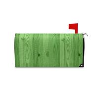 sanluoli Copertura magnetica per cassetta postale vintage con texture in legno verde a righe per Mardi Fun st Patrick's Day copertura 52,8 x 64,5 cm per buzon