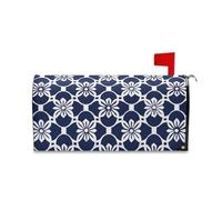 sanluoli Copertura per cassetta postale con fiori blu scuro dal design unico per la primavera unica Patrick copertura magnetica 45,7 x 52,6 cm per buzon