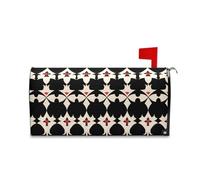 sanluoli Copertura per cassetta postale Mardi con croce di Maltese, colore bianco e rosso, 52,8 x 64,5 cm, copertura per buzon
