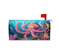 sanluoli Coperture decorative per cassetta postale a tema poltopodi che si nascondono nella barriera corallina, per Halloween, per San Valentino, 45,7 x 52,6 cm