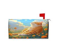 sanluoli Coperture decorative per cassetta postale con gatto blu con pittura ad olio e pittura ad olio magnetica standard per il giorno della commemorazione unica di Natale coperture magnetiche 45,7 x