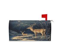 sanluoli Coperture decorative per cassetta postale con rosa verde pesca asetica per primavera unica decorazione natalizia per cassetta postale 52,8 x 64,5 cm