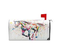 sanluoli Coperture decorative per cassetta postale con rosa verde pesca astetica, magnetica, standard, per Halloween, divertimento del Ringraziamento, 52,8 x 64,5 cm